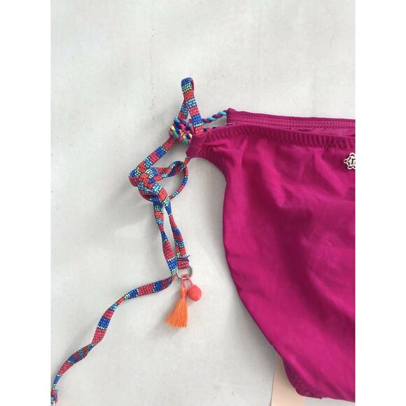 Nanette Lepore Vamp Side Ties Tassel String Bikini Bottom - Picture 4 of 8